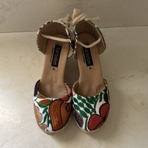 Colorful Espadrille Wedge Sandals